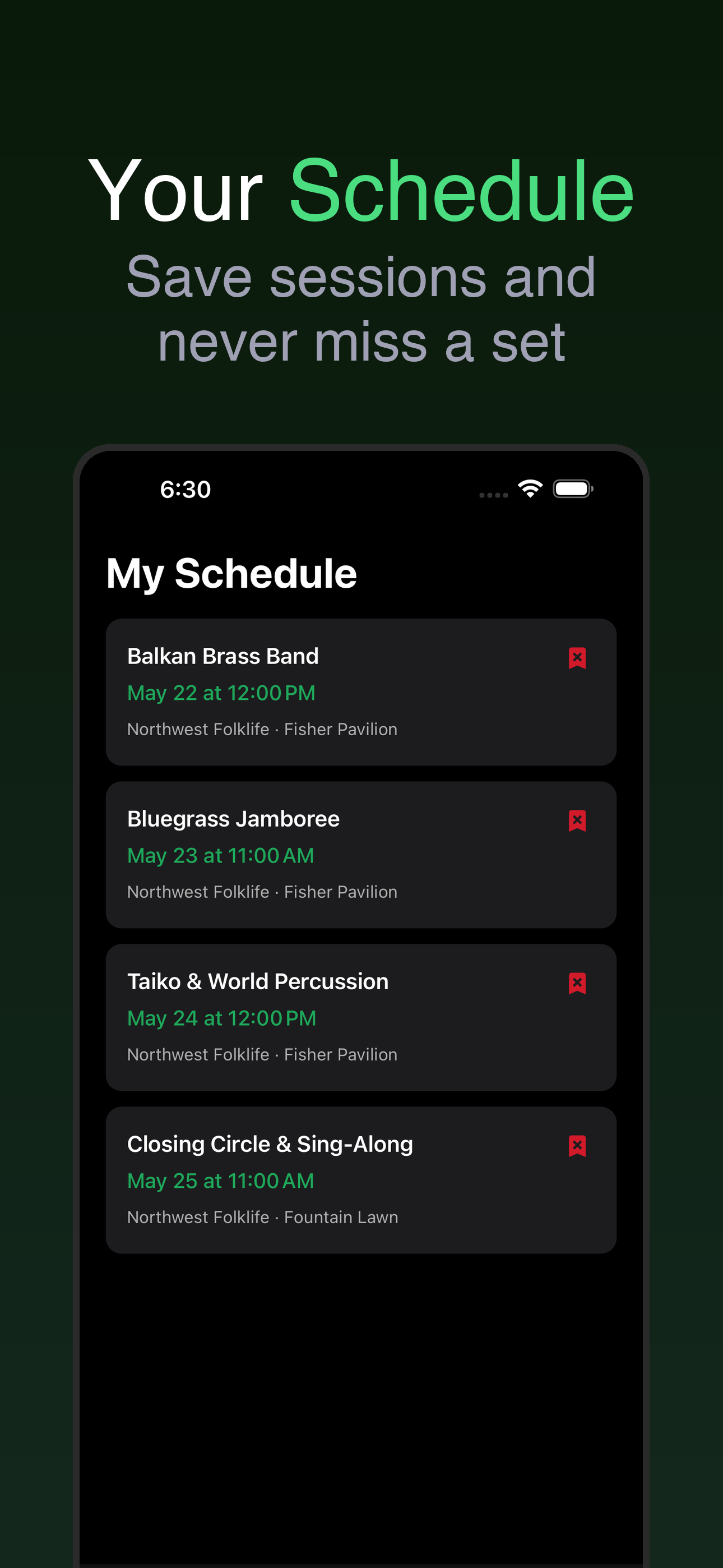 Your schedule